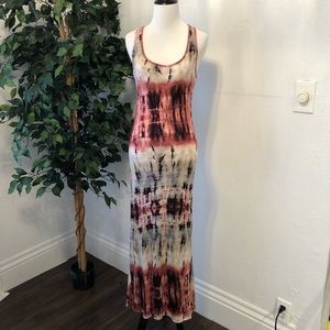 Purple/ Blue /. White Tie-dye Maxi Dress